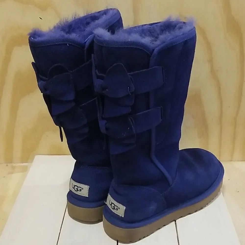 UGG Allegra Tall Blue Boots Women's sz 5 EU 39
